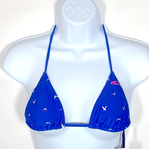O’Neill Bikini Top Swim Suit Size Small Blue and White - Picture 2 of 4